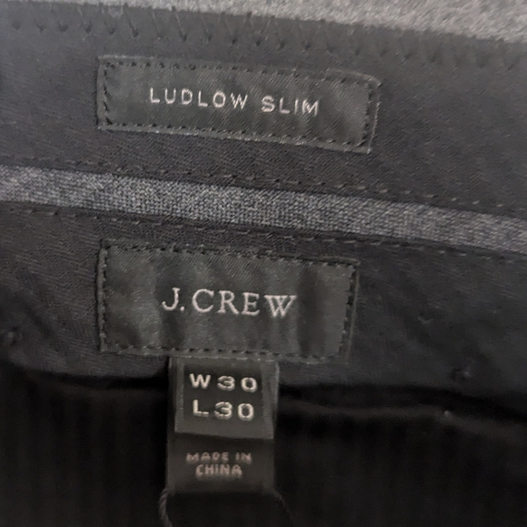 J. Crew Dress/Suit Pants. Ludlow Slim. Grey Flannel. 30x30. (New) - Picture 4 of 4